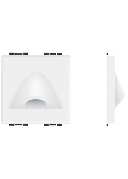 LivingLight Заглушка с отверстием 9 мм, размер 2 модуля, цвет белый