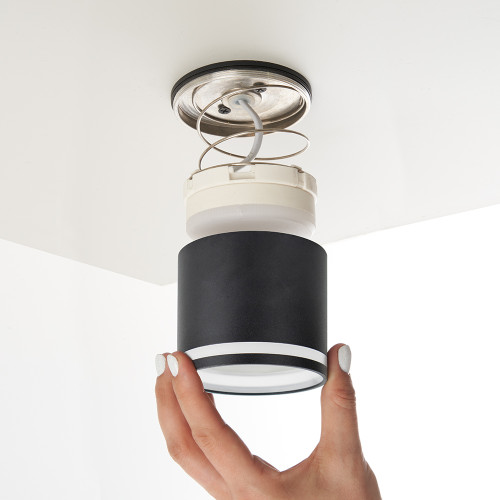 Светильник потолочный Feron HL362 LUNA 12W, 230V, GX53, черный Светильник потолочный Feron HL362 LUNA 12W, 230V, GX53, черный
