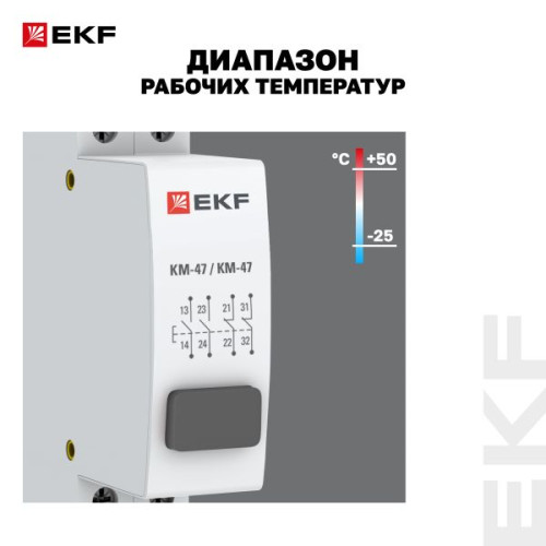 Кнопка модульная КМ-47 (серая) EKF PROxima