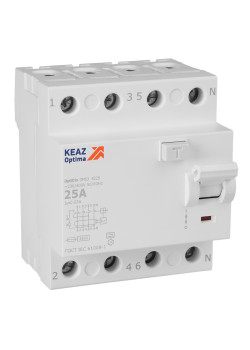 ВДТ без защиты от сверхтоков OptiDin DM63-4225-A-4,5-УХЛ4 (4P, 25, 30mA)