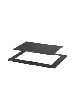 Крыша с прямоугольным фланцем для шкафов CQE N и CQE, цвет черный RAL 9005 ШхГ 400x400 мм, РАМ Пауэр (RAM power)