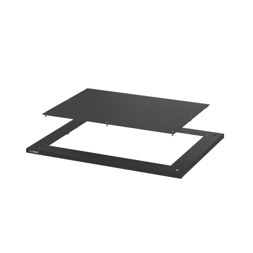 Крыша с прямоугольным фланцем для шкафов CQE N и CQE, цвет черный RAL 9005 ШхГ 400x400 мм, РАМ Пауэр (RAM power)