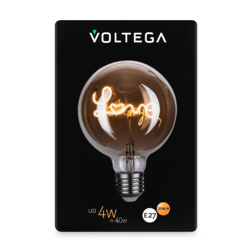Лампа светодиодная филаментная Loft 271 G125 4Вт 2700К E27 Voltega 8522 Лампа светодиодная филаментная Loft 271 G125 4Вт 2700К E27 Voltega 8522