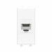 Компьютерная розетка RJ-45 без шторки модульная, кат.6, Avanti, белое облако, 1 модуль Компьютерная розетка RJ-45 без шторки модульная, кат.6, Avanti, белое облако, 1 модуль