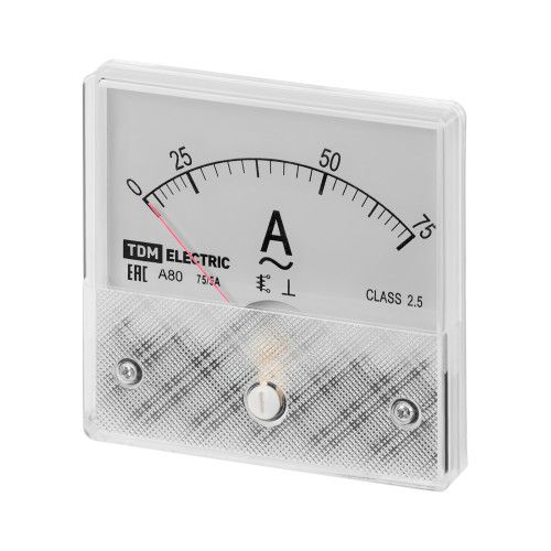 Амперметр А80Н  75А/5А-2,5, трансформаторного включения, (без поверки), TDM