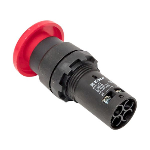 Кнопка SW2C-11MZ поворотная красная NO+NC Грибок EKF