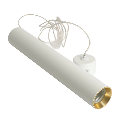 Светильник потолочный Feron ML1018 Barrel levitation на подвесе MR11 35W 230V, белый + золото 40*250