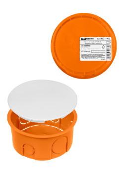 Распаячная коробка СП D80х40мм, крышка, IP20, инд. штрихкод, TDM