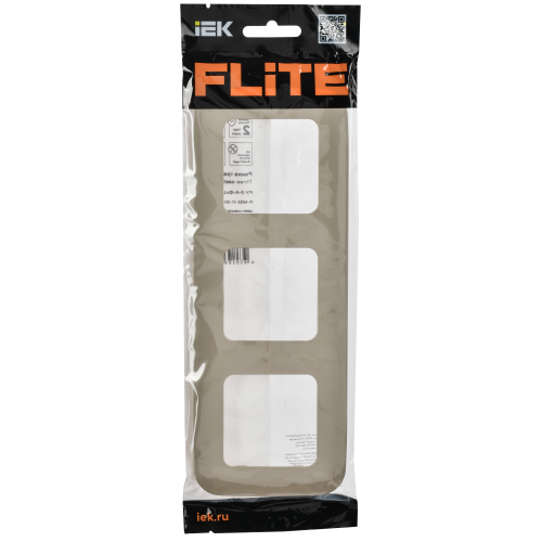 FLITE Рамка 3-местная РУ-3-А-ФлШ шампань IEK FLITE Рамка 3-местная РУ-3-А-ФлШ шампань IEK