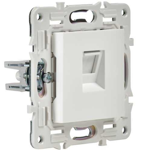 SKANDY Розетка компьютерная RJ45 кат.5E SK-K01W арктический белый IEK SKANDY Розетка компьютерная RJ45 кат.5E SK-K01W арктический белый IEK
