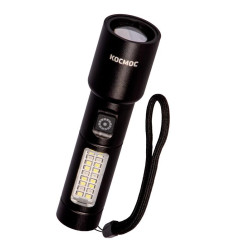 Фонарь ручной аккум. 10Вт LaserLED/широк.cвет/Li-ion 1200мА.ч алюм. КОСМОС (KOC134Lit)