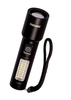 Фонарь ручной аккум. 10Вт LaserLED/широк.cвет/Li-ion 1200мА.ч алюм. КОСМОС (KOC134Lit)