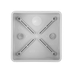 Коробка расп., двухкомп. для прямого монтажа ОП 100х100х50 мм, IP66, 8 вх., HF, серая, (4 шт) TDM