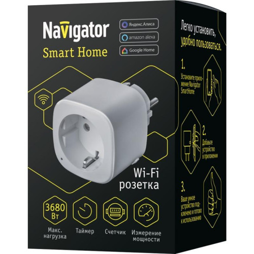 Адаптер-переходник 16А 14 555 Smart Home NSH-ST-01-WiFi Адаптер-переходник 16А 14 555 Smart Home NSH-ST-01-WiFi