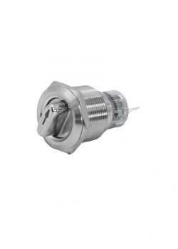 GQ22-L-11X/23/S, металл, 1NO+1NC, на 2 положения без фиксации I-II, d22мм, IP40, переключатель  (ЭТ)