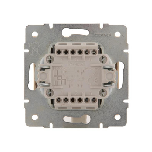 Выключатель 2-кл. СП Rain IP20 с подсветкой механизм крем. LEZARD 703-0388-112 Выключатель 2-кл. СП Rain IP20 с подсветкой механизм крем. LEZARD 703-0388-112