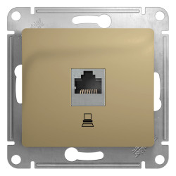 GLOSSA РОЗЕТКА компьютерная RJ45 кат. 5e, механизм, ТИТАН