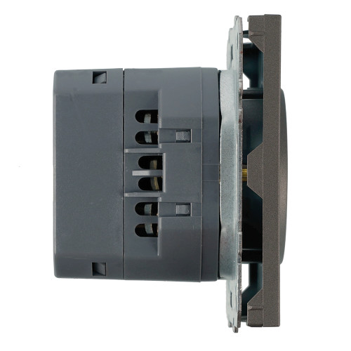 Розетка 1-местная з/ш с/з 16А + USB + Type C (механизм), STEKKER, 250В, 20W, серия Эмили, RST16-5119-09, антрацит, soft touch Розетка 1-местная з/ш с/з 16А + USB + Type C (механизм), STEKKER, 250В, 20W, серия Эмили, RST16-5119-09, антрацит, soft touch