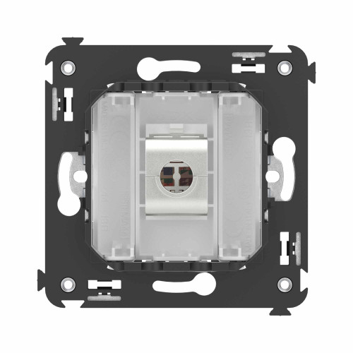 Компьютерная розетка RJ-45 без шторки в стену, кат.6A одинарная экранированная, Avanti, белое облако Компьютерная розетка RJ-45 без шторки в стену, кат.6A одинарная экранированная, Avanti, белое облако