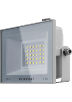 Прожектор светодиодный 90 135 OFL-30-6K-WH-IP65-LED 30Вт 6000К IP65 2400лм бел. ОНЛАЙТ 90135