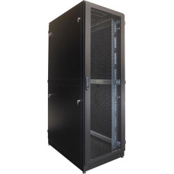 Шкаф серверный ЦМО (ШТК-М-42.8.10-88АА-9005) напольный 42U 800x1000мм пер.дв.перфор. 2 бок.пан. задн.дв.перфор. 1200кг черный 850мм