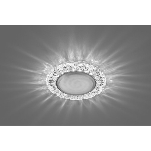 Светильник встраиваемый с белой LED подсветкой Feron CD4023 потолочный GX53 без лампы прозрачный Светильник встраиваемый с белой LED подсветкой Feron CD4023 потолочный GX53 без лампы прозрачный