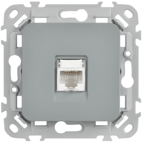 FLITE Розетка компьютерная RJ45 категория 6 UTP РК6-1-0-ФлС серый IEK