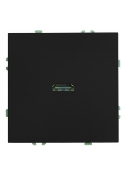 Розетка HDMI 2.0 Type A (механизм), серия Эмили, STEKKER, RST00-5118-05, черный уголь, soft touch