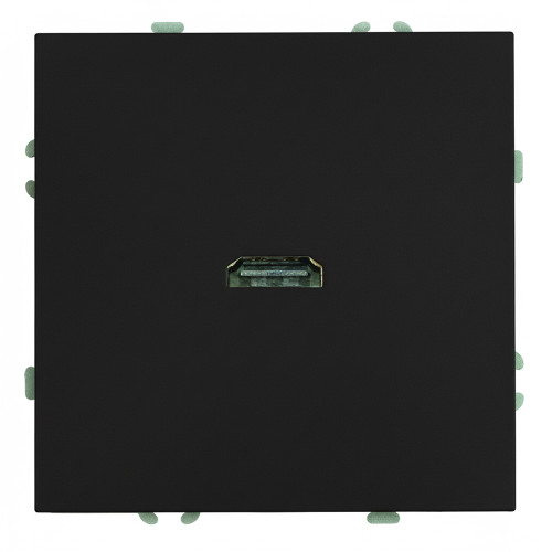 Розетка HDMI 2.0 Type A (механизм), серия Эмили, STEKKER, RST00-5118-05, черный уголь, soft touch