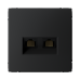 ARTGALLERY РОЗЕТКА двойная компьютерная RJ45+RJ45, кат. 5е, механизм, КАРБОН