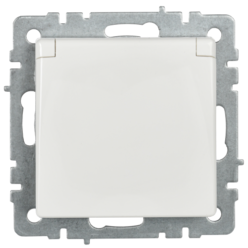 BRITE Розетка 1-местная с заземлением с защитными шторками и крышкой 16А IP44 РСбш10-3-44-БрБ белый IEK BRITE Розетка 1-местная с заземлением с защитными шторками и крышкой 16А IP44 РСбш10-3-44-БрБ белый IEK