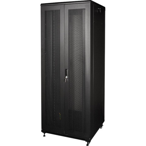 Шкаф серверный Lanmaster Business (TWT-CBB-47U-8X12-P1) 47U 800x1200мм пер.дв.перфор. задн.дв.перфор.2-хст. 2 бок.пан. 800кг черный