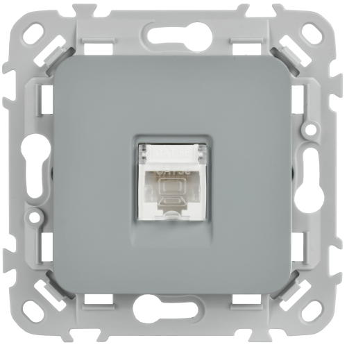 FLITE Розетка компьютерная RJ45 категория 5Е UTP РК5е-1-0-ФлС серый IEK FLITE Розетка компьютерная RJ45 категория 5Е UTP РК5е-1-0-ФлС серый IEK