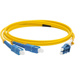Патч-корд Lanmaster LAN-2LC-2SC/SU-1.0 2x9/125 OS1/OS2 LC дуплекс-SC дуплекс 1м LSZH желтый