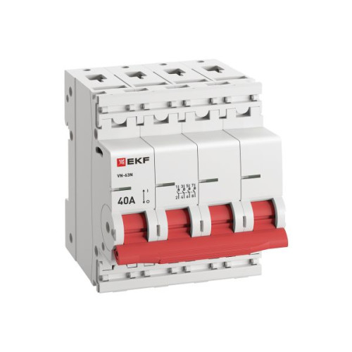 Выкл. нагрузки ВН-63N 4P 40А PROXIMA EKF Выкл. нагрузки ВН-63N 4P 40А PROXIMA EKF