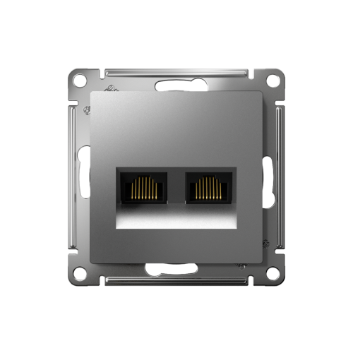 ATLASDESIGN РОЗЕТКА двойная компьютерная RJ45+RJ45 кат. 5e, механизм, СТАЛЬ ATLASDESIGN РОЗЕТКА двойная компьютерная RJ45+RJ45 кат. 5e, механизм, СТАЛЬ