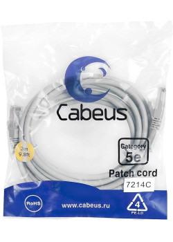 Cabeus PC-UTP-RJ45-CAT.5E-3M