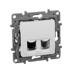 ETIKA Розетка двойная RJ11+RJ45 кат.5E UTP белый