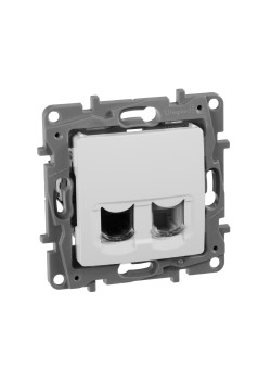 ETIKA Розетка двойная RJ11+RJ45 кат.5E UTP белый