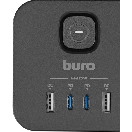 Сетевой разветвитель Buro BU-PW3UC-Plus-B (3 розетки) черный (пакет ПЭ) Сетевой разветвитель Buro BU-PW3UC-Plus-B (3 розетки) черный (пакет ПЭ)