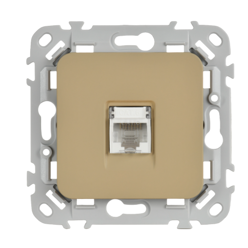 FLITE Розетка компьютерная RJ45 категория 6 UTP РК6-1-0-ФлХ хаки IEK