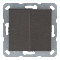 Переключатель проходной 2-кл. 10А IP20 механизм мокко Jasmart G3022Z