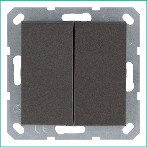Переключатель проходной 2-кл. 10А IP20 механизм мокко Jasmart G3022Z