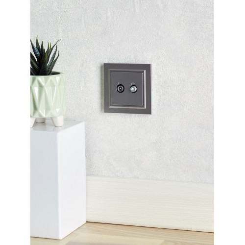 BRITE Рамка 1-местная IP44 РУ-1-БрС-44 сталь IEK