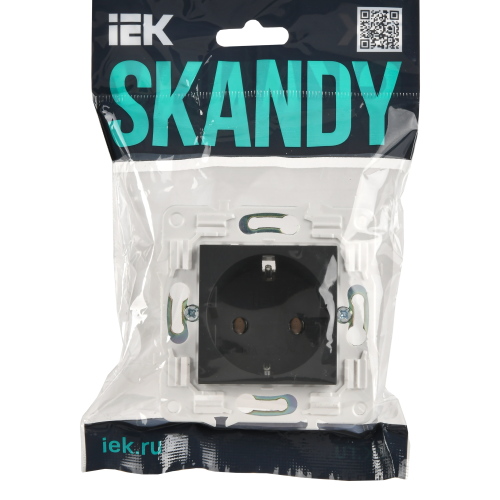 SKANDY Розетка с заземлением без защитных шторок 16А SK-R05G графит IEK SKANDY Розетка с заземлением без защитных шторок 16А SK-R05G графит IEK