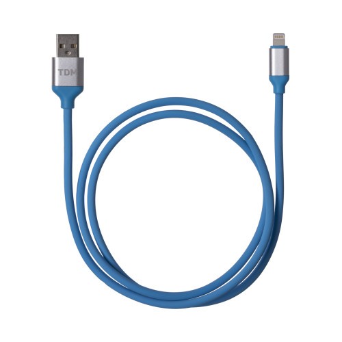 Дата-кабель, ДК 18, USB - Lightning, 1 м, силиконовая оплетка, голубой, TDM Дата-кабель, ДК 18, USB - Lightning, 1 м, силиконовая оплетка, голубой, TDM