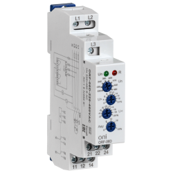 Реле контроля фаз ORF-06D 3 фазы 2 контакта 220-460В AC ONI