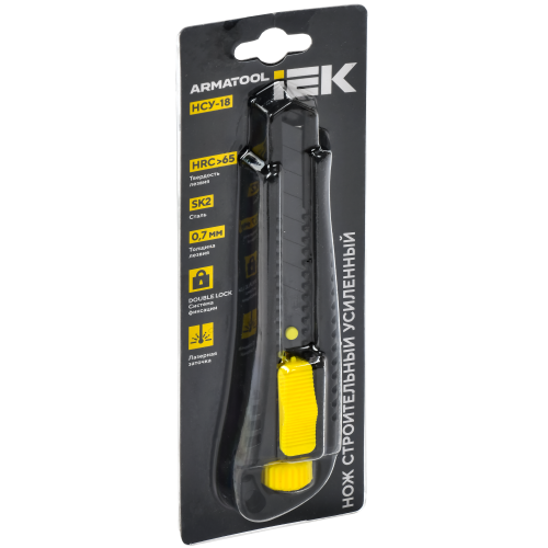 ARMATOOL Нож строительный усиленный 18мм НСУ-18 DOUBLE-lock SK2 IEK ARMATOOL Нож строительный усиленный 18мм НСУ-18 DOUBLE-lock SK2 IEK
