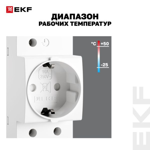 Розетка РДЕ-47 16А (под евро вилку с заземлением) PROxima EKF Розетка РДЕ-47 16А (под евро вилку с заземлением) PROxima EKF