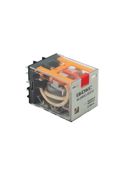 Реле миниатюрное силовое, 3CO, ком. ток 16А, AgSnO2, напряжение 230V AC, опция: тест-кнопка+светодиод